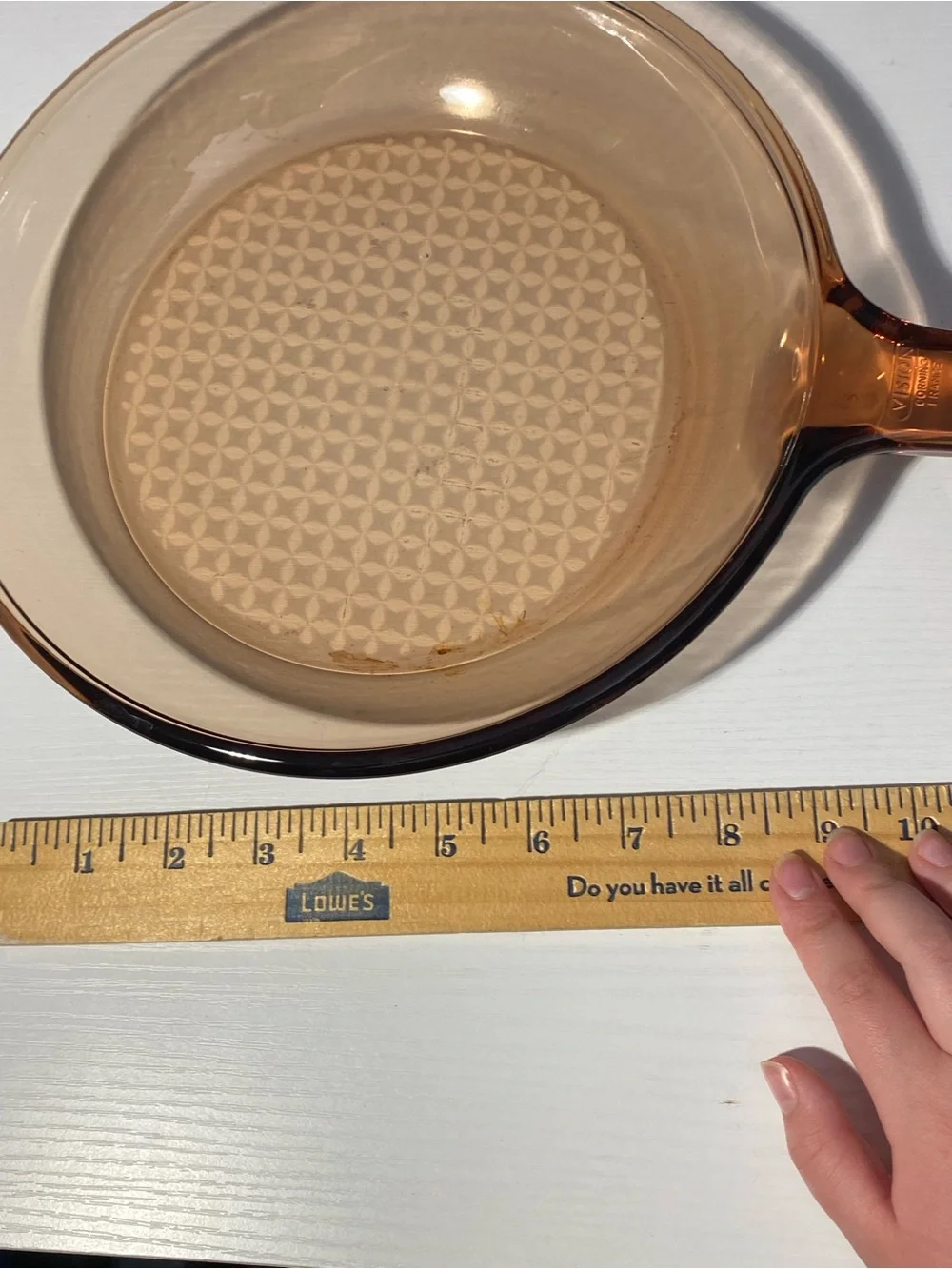 Vintage Visions Corning France Amber Glass 8.5